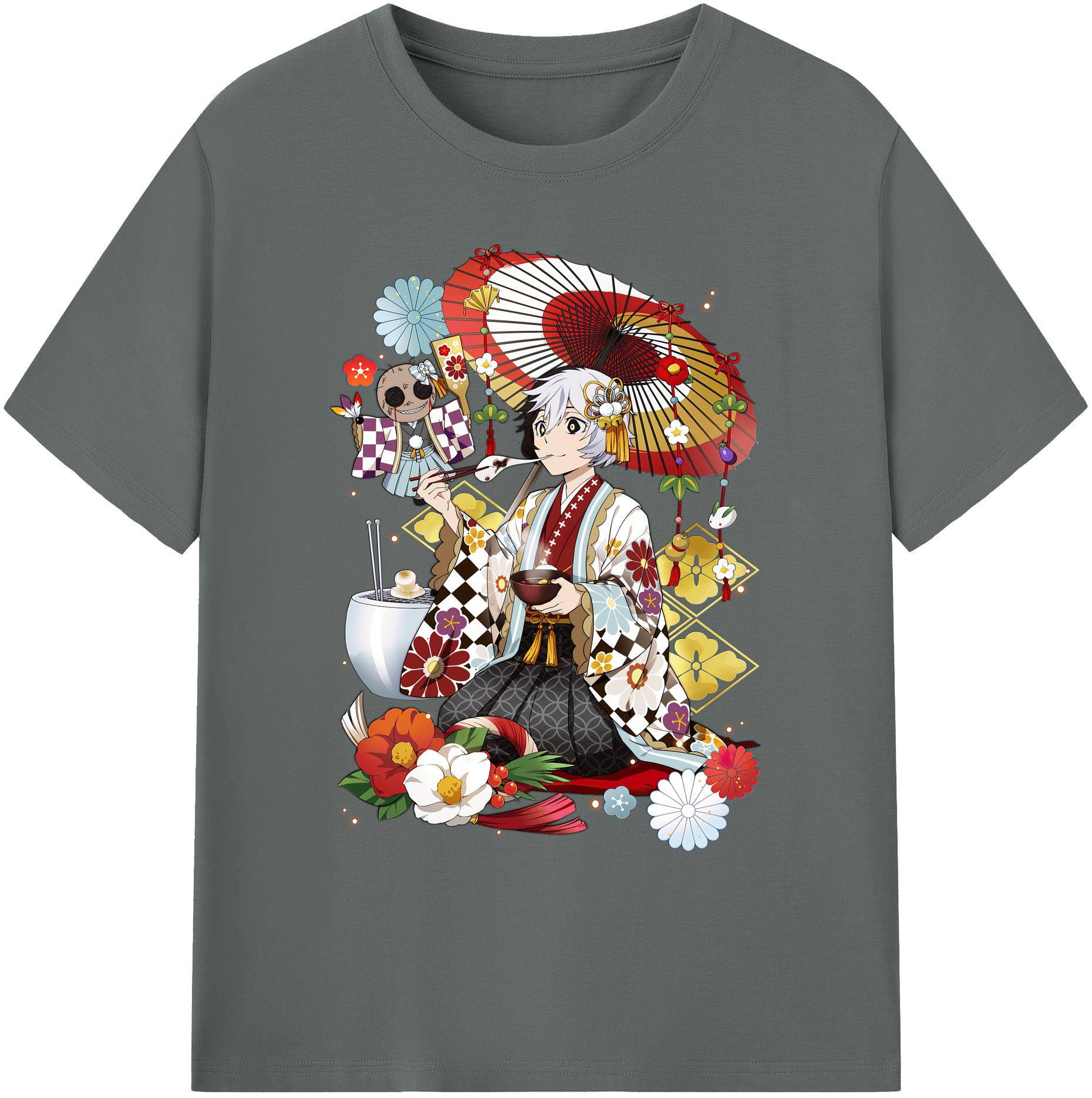 （画像用） 文豪ストレイドッグス Bungo Stray Dogs 綿100％ メンズ半袖Tシャツ｜肌触りやわらか＆通気性
